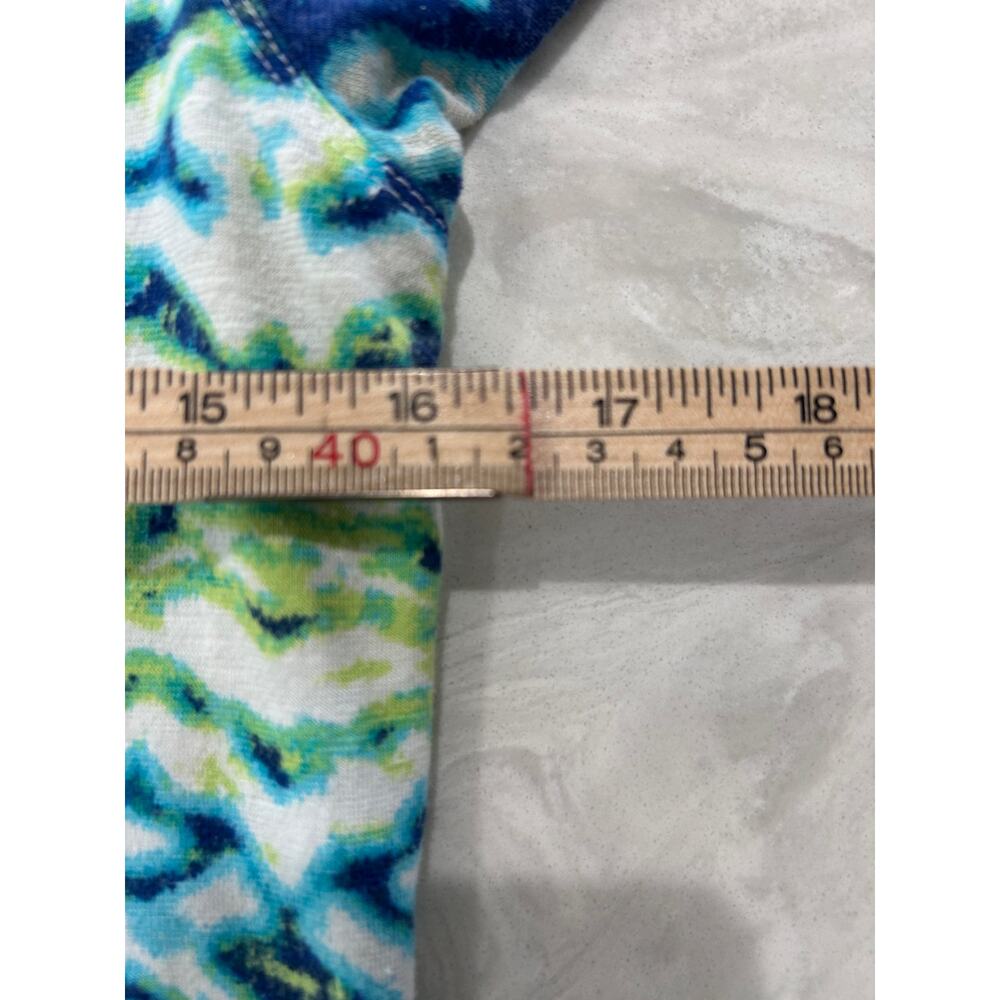 Cotton blend tunic top, Multiples brand, ikat print embellished neckline XSmall - Picture 11 of 11